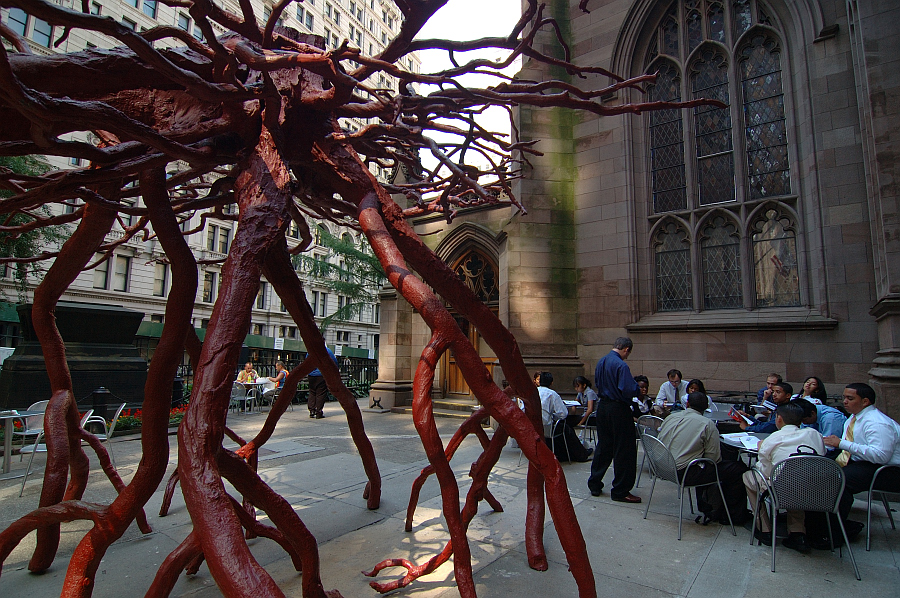 NY_Financial_District_Brooklyn_020.jpg - Lezione universitaria ai piedi di Trinity Church